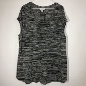 Women’s Ava & Viv gray tunic shirt blouse Plus 2x